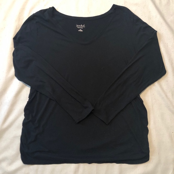 Black Isabel Maternity Target V-Neck - Picture 3 of 4